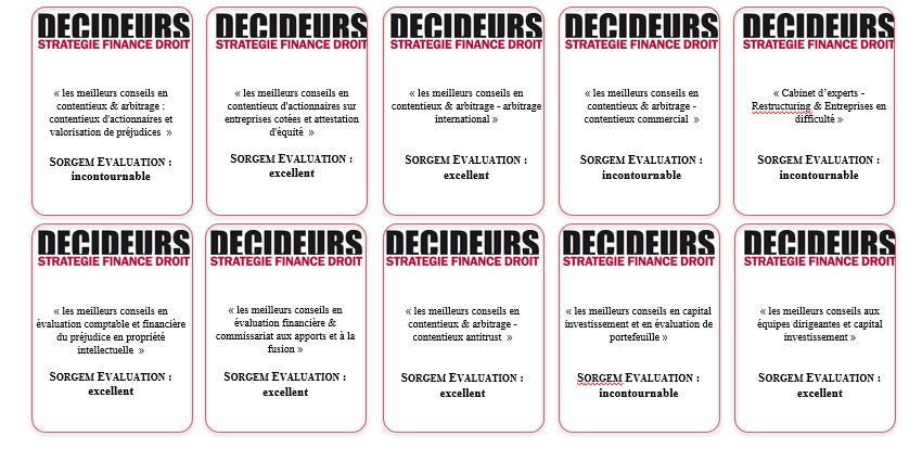 SORGEM Valuation has been rated “a must” in Décideurs Magazine / Leaders League’s new ranking of “the best private equity and portfolio valuation advisers”