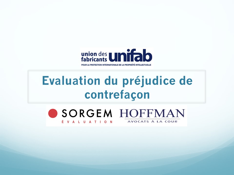 Commission UNIFAB sur l&rsquo;évaluation du préjudice de contrefaçon