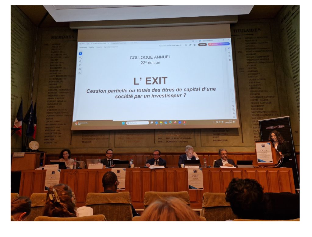 Intervention de Sorgem Evaluation lors du colloque de l’AD&A sur le thème de l’Exit