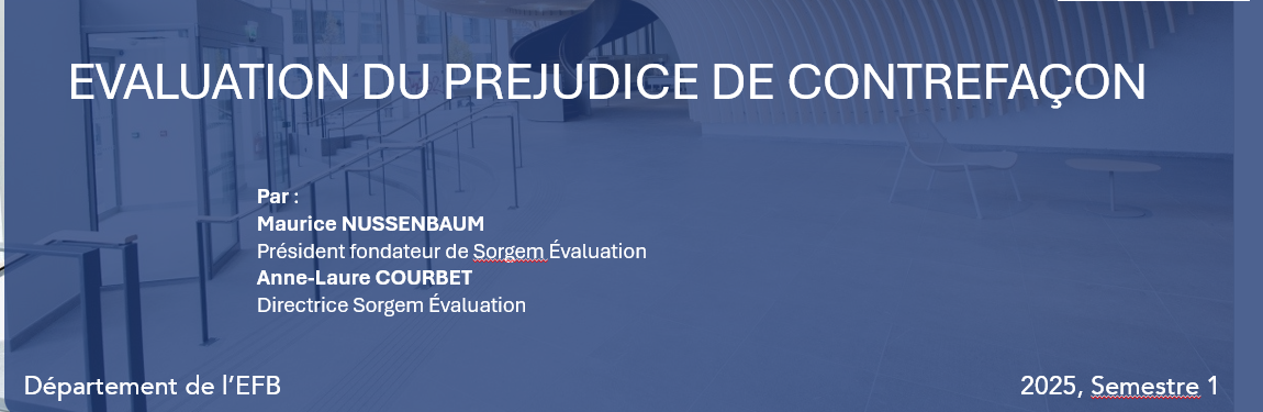 Intervention de Sorgem Evaluation à l’Ecole de Formation professionnelle des Barreaux